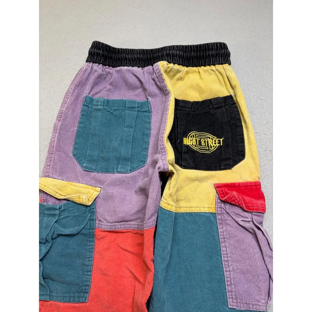 Aelfric Eden Cargo Pants Women S Multicolor Patchwork Corduroy Y2K Streetwear